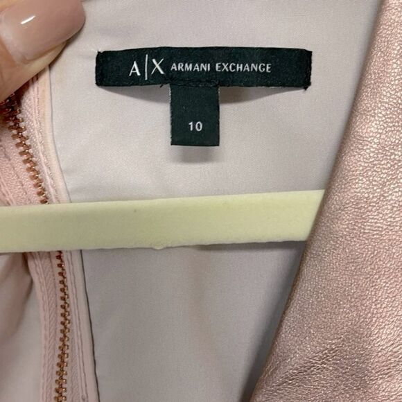A|X Armani Exchange Faux Leather Dress-Size 10 - Picture 4 of 13